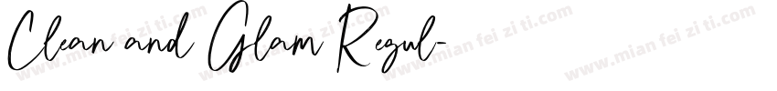 Clean and Glam Regul字体转换